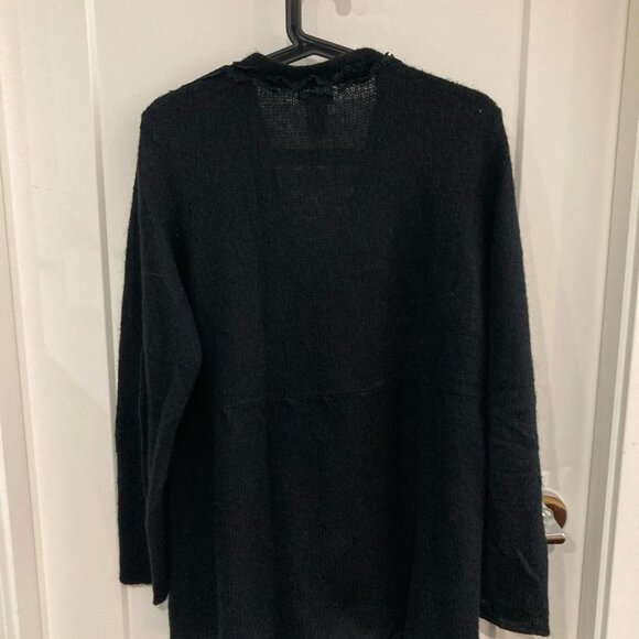 DEX Sz 1X Lace Front and Shoulders  Mid Length Cardigan - Picture 2 of 6